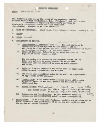 Lot #717 Edith Head (4) Documents Signed - Image 4