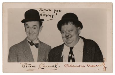 Lot #724 Laurel and Hardy Signed Photograph - Image 1