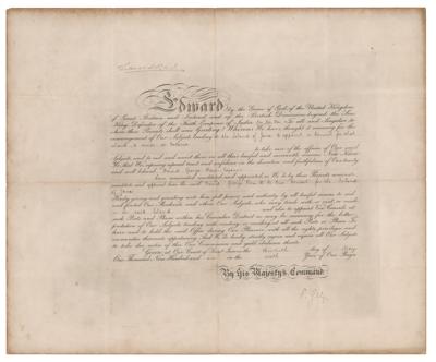 Lot #240 King Edward VII Document Signed