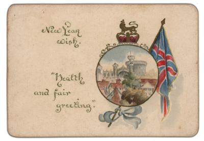 Lot #252 King George V Signed New Year's Card - Image 2