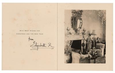 Lot #196 Elizabeth, Queen Mother Signed Christmas Card