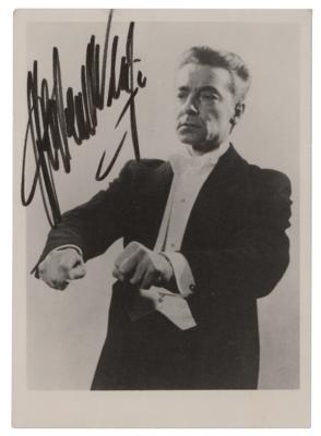 Lot #580 Herbert von Karajan Signed Photograph