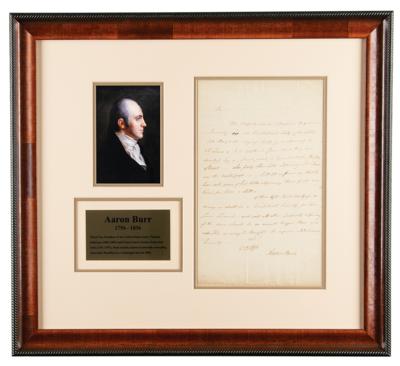 Lot #81 Aaron Burr Autograph Letter Signed