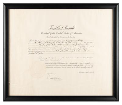 Lot #11 Franklin D. Roosevelt Document Signed as President - Image 2