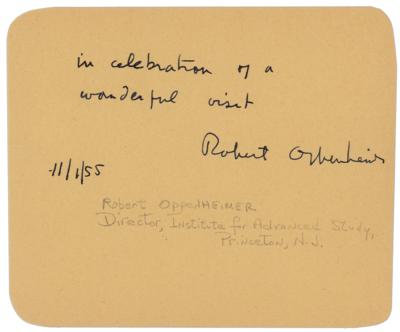 Lot #130 Robert Oppenheimer Signature