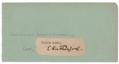 Lot #296 Ernest Rutherford Signature