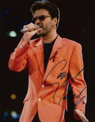 Lot #694 George Michael Signed Photograph