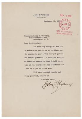 Lot #356 John J. Pershing Typed Letter Signed
