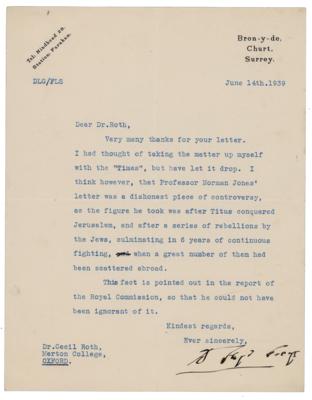 Lot #263 David Lloyd George Typed Letter Signed