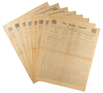 Lot #185 Winston Churchill: The British Gazette Complete Set of (8) Newspapers - Image 1