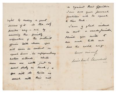 Lot #143 Winston Churchill Autograph Letter Signed - Image 2