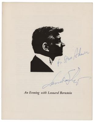 Lot #570 Leonard Bernstein Signed Program