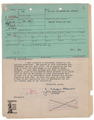 Lot #222 J. Edgar Hoover Typed Letter Signed - Image 2