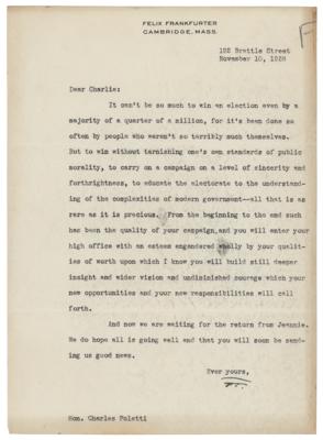 Lot #205 Felix Frankfurter Typed Letter Signed - Image 1