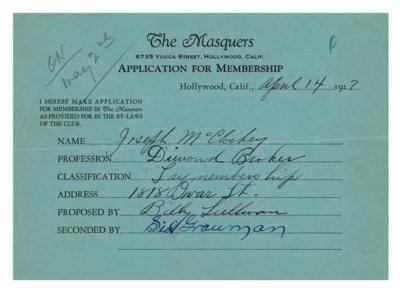 Lot #808 Sid Grauman Document Signed - Image 1
