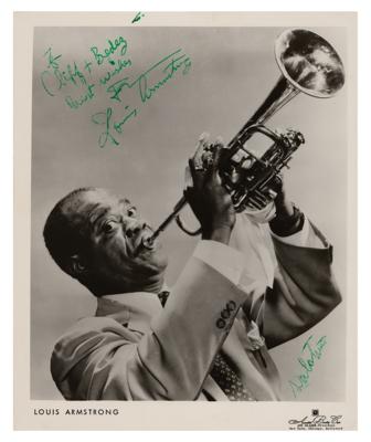 Lot #595 Louis Armstrong Signed Photograph