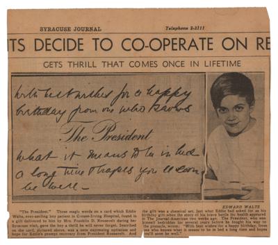 Lot #12 Franklin D. Roosevelt: Chemistry Set Gifted to Boy Hospital Patient - Image 14