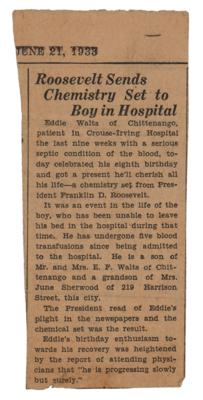 Lot #12 Franklin D. Roosevelt: Chemistry Set Gifted to Boy Hospital Patient - Image 16