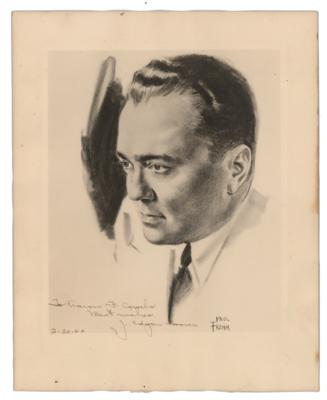 Lot #223 J. Edgar Hoover Signed Photograph
