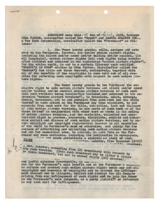 Lot #485 Edna Ferber Document Signed