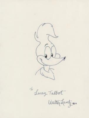 Lot #450 Walter Lantz Signed Sketch - Image 1