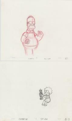 Lot #453 The Simpsons (2) Production Drawings