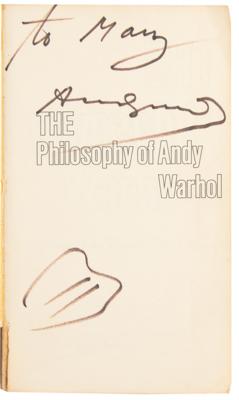Lot #409 Andy Warhol Signed Book with Sketch - Image 2