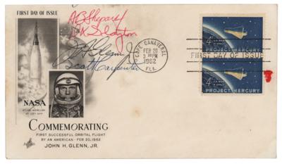 Lot #392 Mercury Astronauts Signed First Day Cover