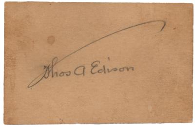 Lot #122 Thomas Edison Signature