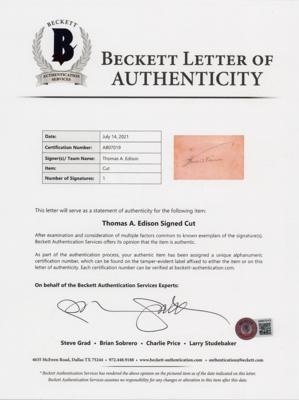 Lot #122 Thomas Edison Signature - Image 2