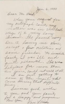 Lot #282 Rosa Parks Autograph Letter Signed