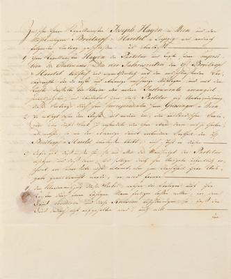 Lot #535 Franz Joseph Haydn Document Signed