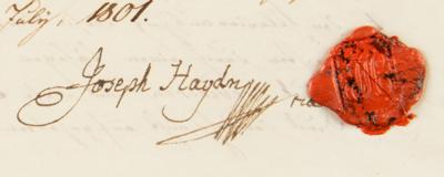 Lot #535 Franz Joseph Haydn Document Signed - Image 3