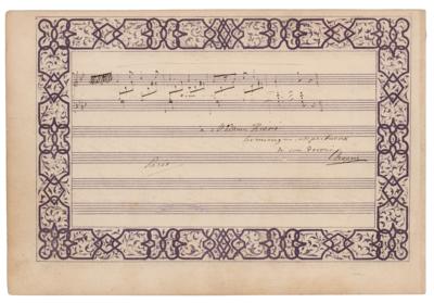 Lot #533 Frederic Chopin Autograph Musical Quotation Signed - Image 2