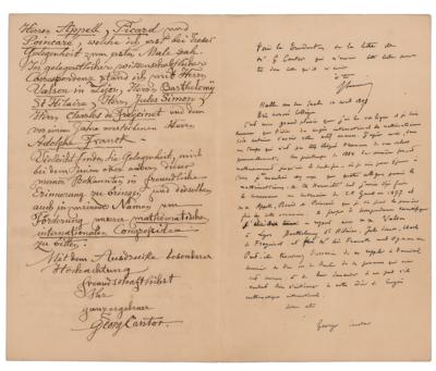 Lot #120 Georg Cantor Autograph Letter Signed - Image 2