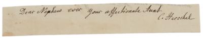 Lot #128 Caroline Herschel Signature - Image 1