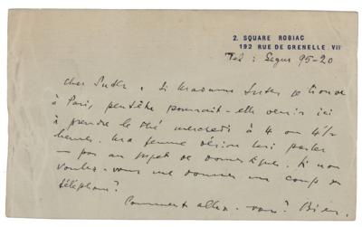 Lot #470 James Joyce Autograph Letter Signed