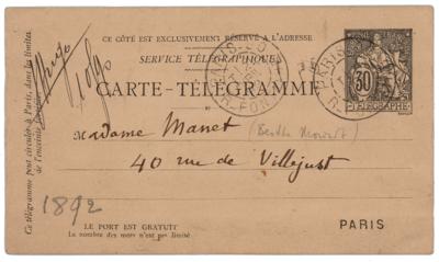 Lot #402 Edgar Degas Autograph Letter Signed - Image 2