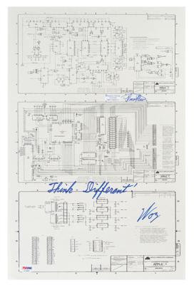 Lot #5032 Steve Wozniak and Ron Wayne Signed Apple-1 Schematic