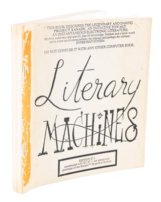 Lot #5073 Ted Nelson Self-Published Book: Literary Machines, Edition 87.1