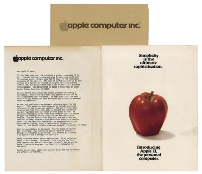 Lot #5020 Steve Jobs: Apple II (3) Early Ephemera