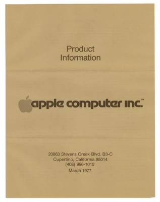 Lot #5020 Steve Jobs: Apple II (3) Early Ephemera Items - Image 4