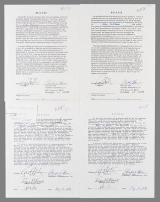 Lot #5062 Regis McKenna (4) Documents Signed