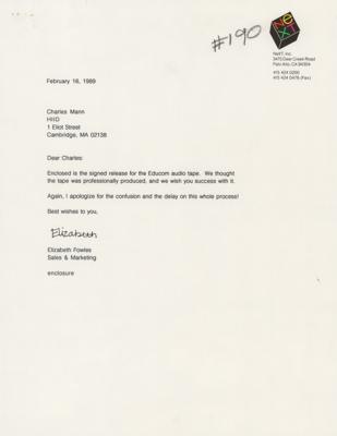 Lot #5013 Steve Jobs 1989 Document Signed - Image 3