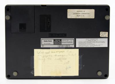 Lot #5053 Bill Gates Personally-Used TRS-80 Model 100 Computer with Autograph Note Signed - Image 2
