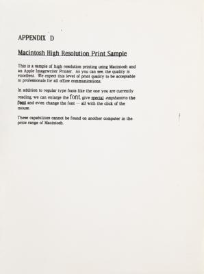 Lot #5026 Apple: 1983 Macintosh Introduction Plan and Logo Leaflet - Image 10