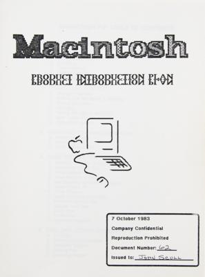 Lot #5026 Apple: 1983 Macintosh Introduction Plan and Logo Leaflet - Image 3