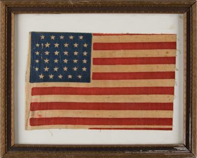 Lot #80 American Parade Flag, 34-Star (Kansas Statehood) 1861-1863