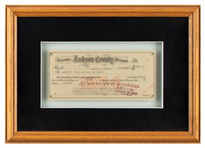 Lot #66 Harry S. Truman Signed Check - Image 2