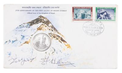 Lot #164 Edmund Hillary and Tenzing Norgay Signed Commemorative Cover